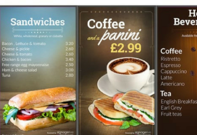 digital menu board
